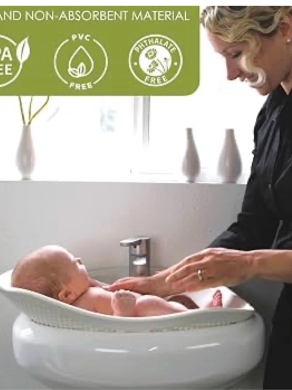 White Baby Travel Bath Seat